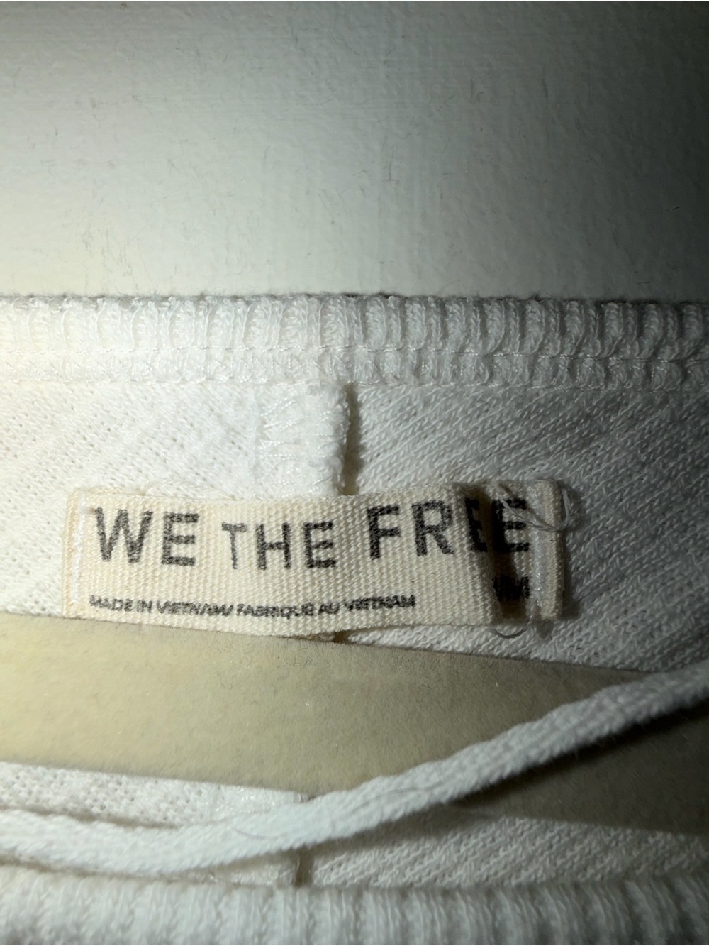We The Free White Ribbed Long-Sleeve Crop Tee - Picture 2 of 4